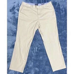 Nautica Stretch Classic Khaki  Tailored Fit Pants Mens 38W 32L